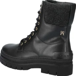 Feminine Felt Lace Up Bootie