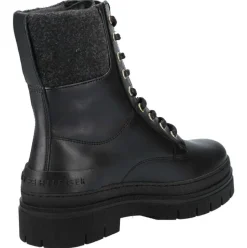 Feminine Felt Lace Up Bootie